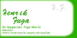 henrik fuga business card